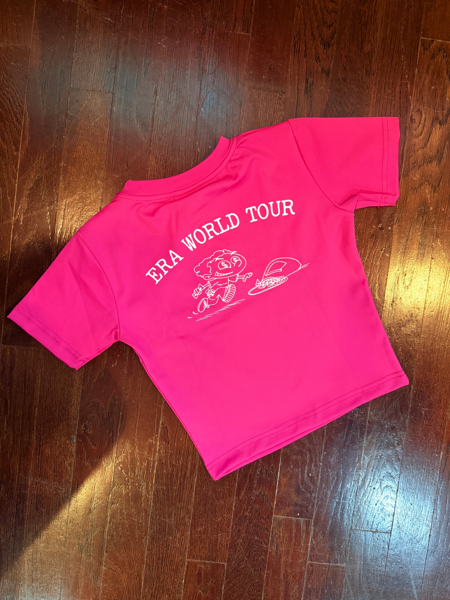 Pink "Hot Girl Era" Short Sleeve Crop Top